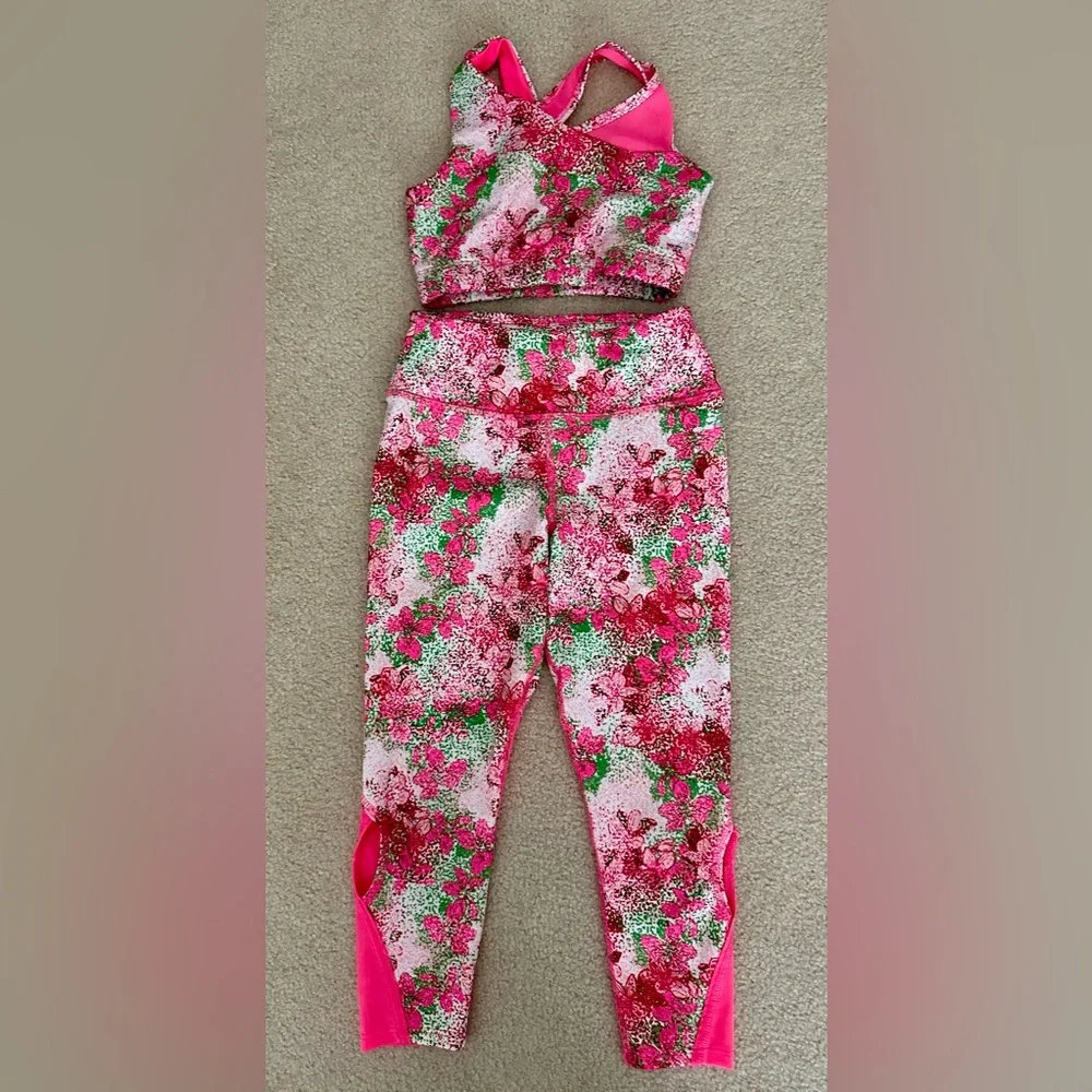 BCG, Legging,With Cutout & Matching Sports Bra NWOT SIZE 7 Girls